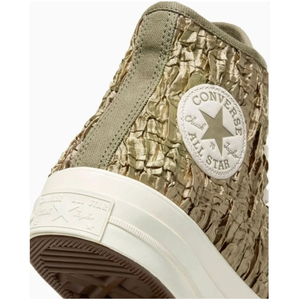 Converse Chuck 70 Satin High Top Green Women's Shoes - Picture 3 of 15